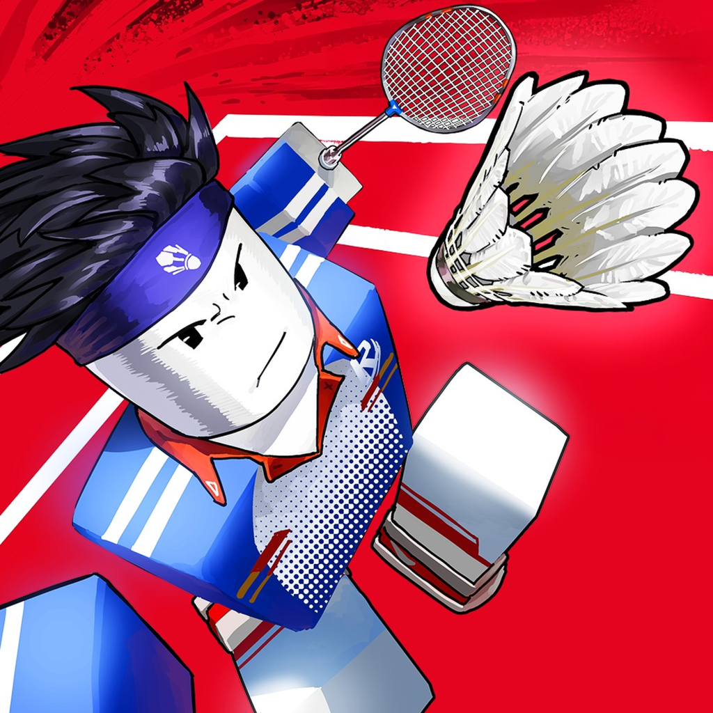 Official Racket Rivals game icon with a player diving for the shuttlecock